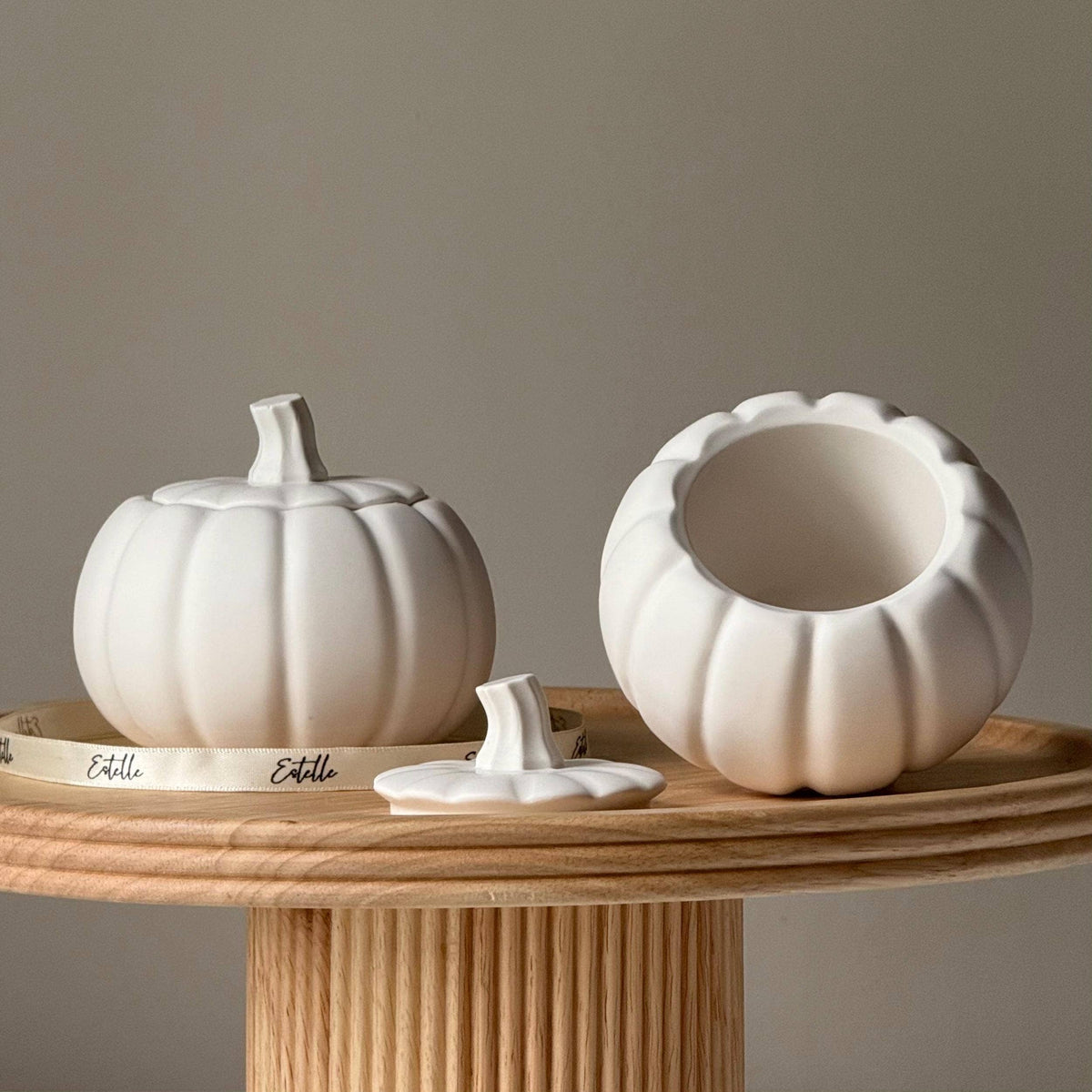 The Handmade Jesmonite Pumpkin Jar