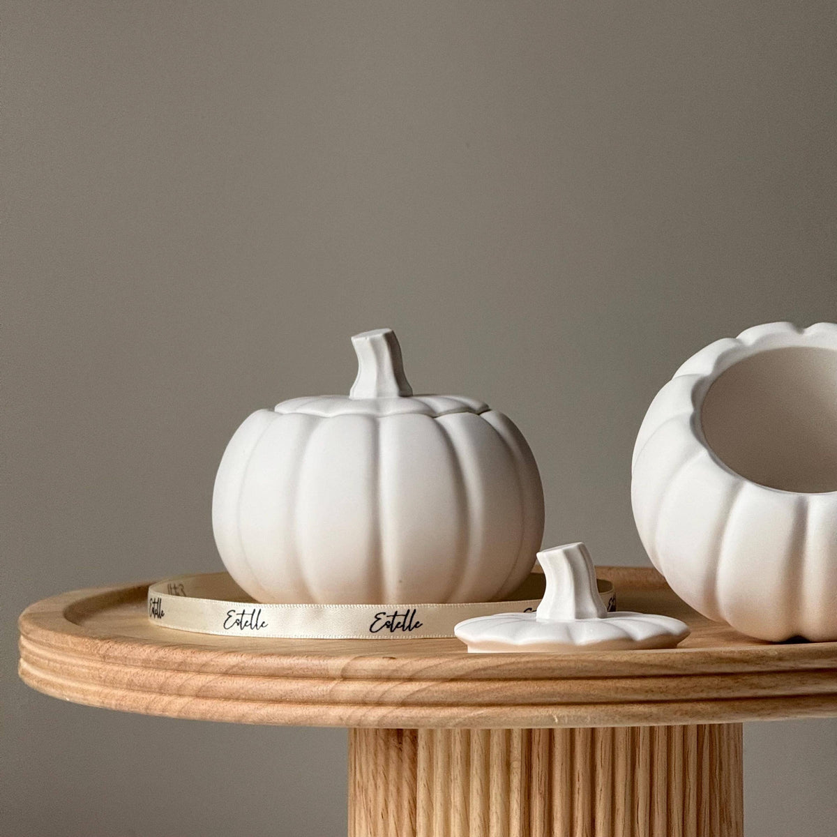 The Handmade Jesmonite Pumpkin Jar