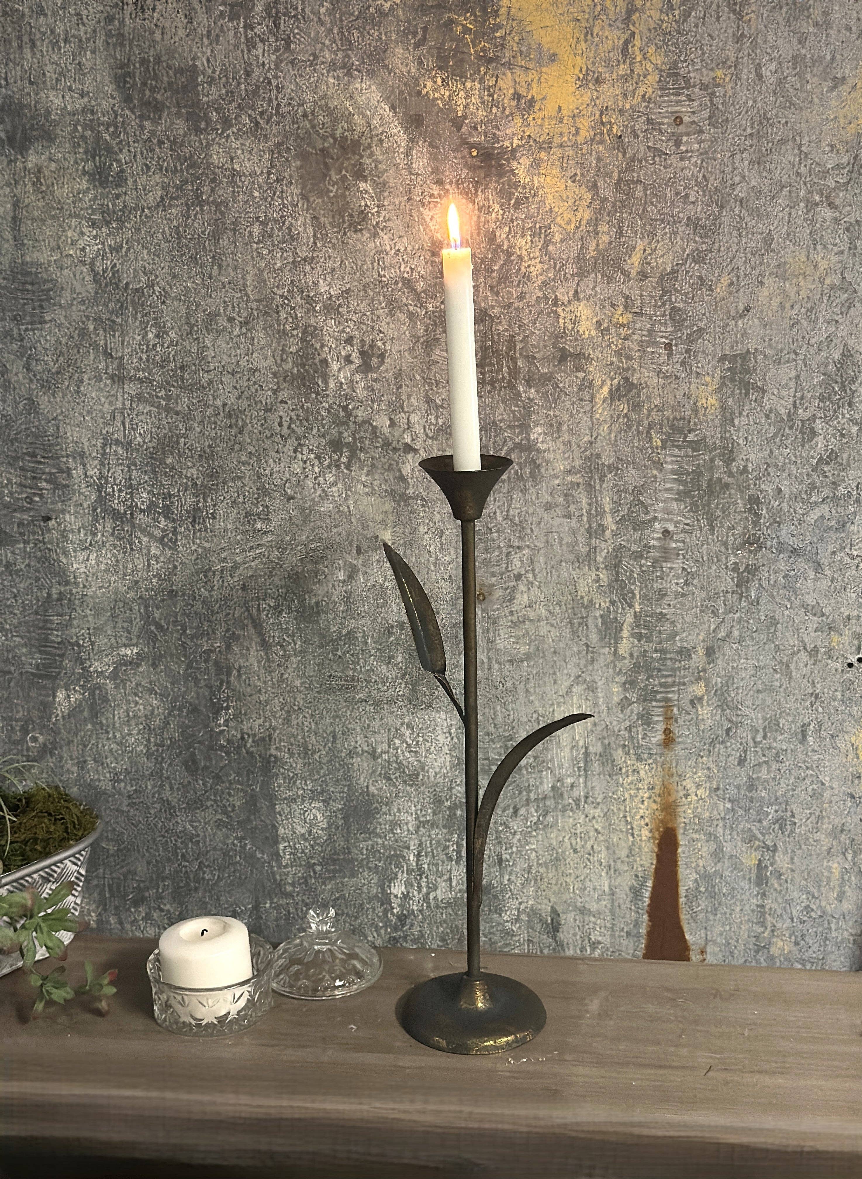 The Rustic Iron Taper Candle Holder