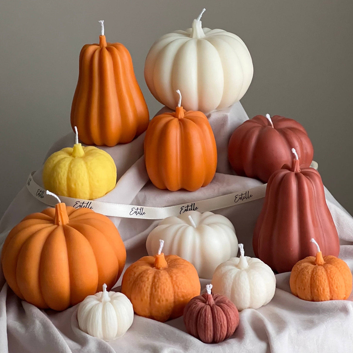 The Handmade Autumn Pumpkin Candle Set
