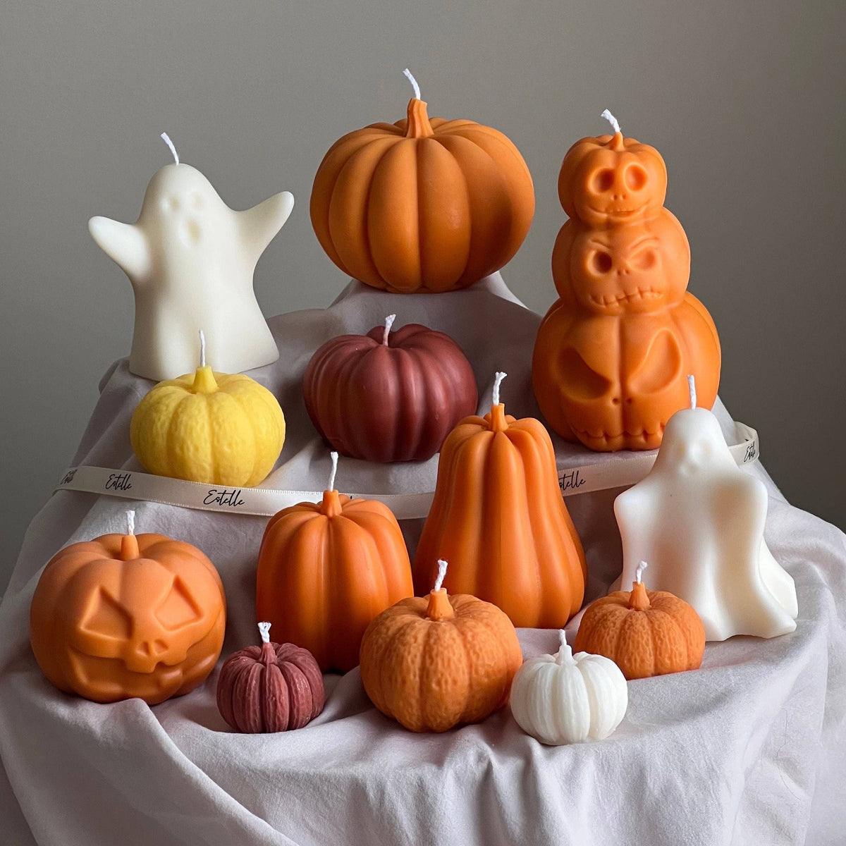 The Handmade Autumn Pumpkin Candle Set